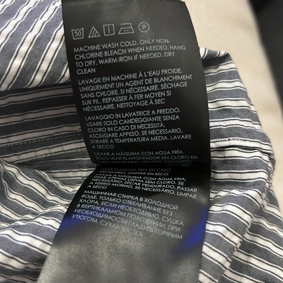 Club Monaco Short Sleeve Camp Collar Seersucker Button Down Shirt Grey - M - NWT - Picture 9 of 10